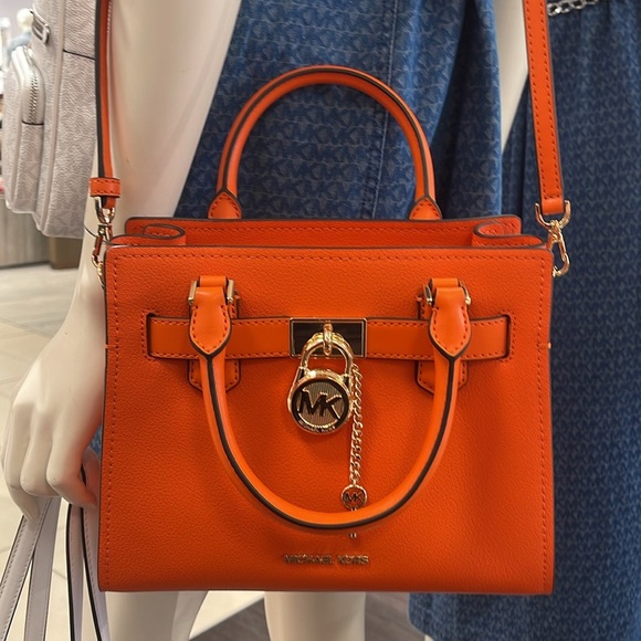 Michael Kors Hamilton Small Satchel Shoulder Crossbody Bag 
Poppy 
NWT - Picture 2 of 16